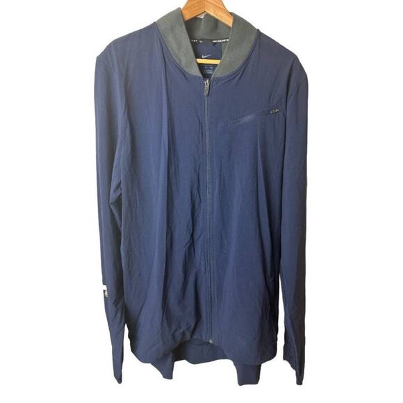 Nike Dri-Fit Navy Basketball Lightweight Jacket Men's Size XLT - Picture 1 of 6